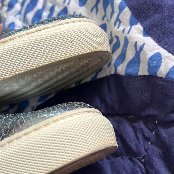 M. GEMI 'The Fresco' Metallic Blue Leather Slip-on - Picture 11 of 11